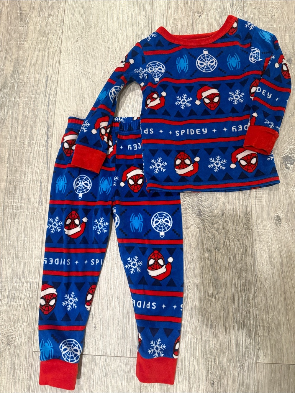 Marvel Spider-Man Blue and Red Holiday Pajama Set